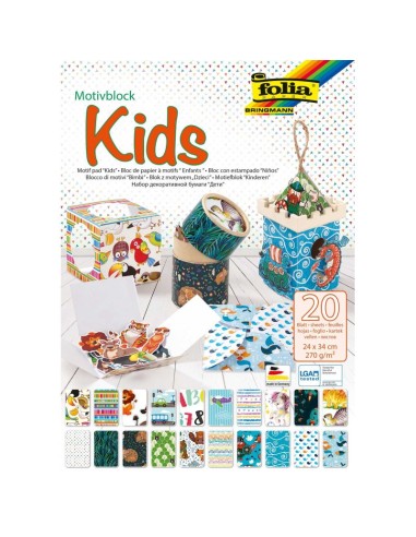 Bloc 20 cartulinas de 24x34 cm. -  Motivos niños