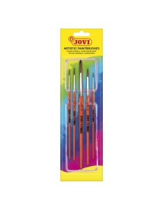 Blister de 5 pinceles punta redonda y pelo natural Nº -...