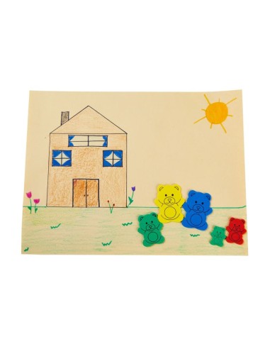 Ositos goma eva adhesivos - 400 und.