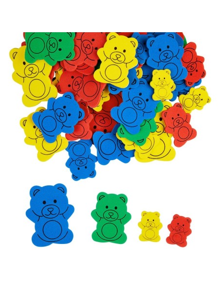 Ositos goma eva adhesivos - 400 und.