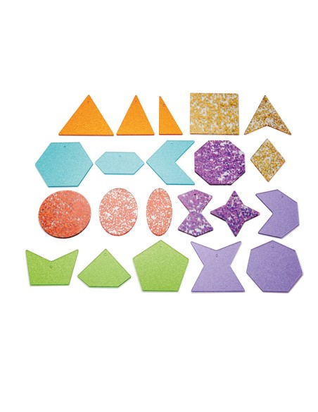 Formas glitter - 21 piezas