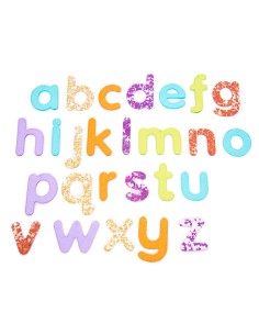 Letras glitter transparentes - 26 piezas