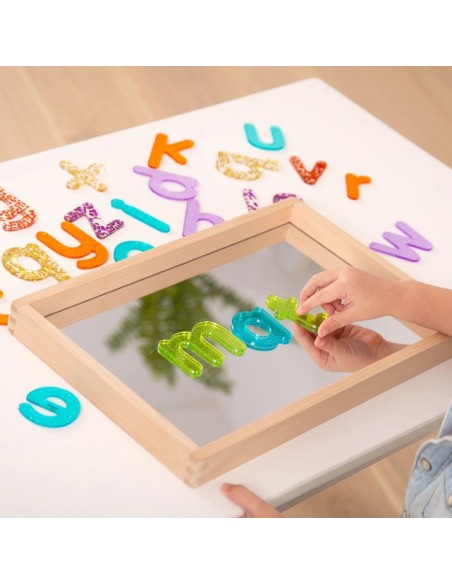 Letras glitter transparentes - 26 piezas