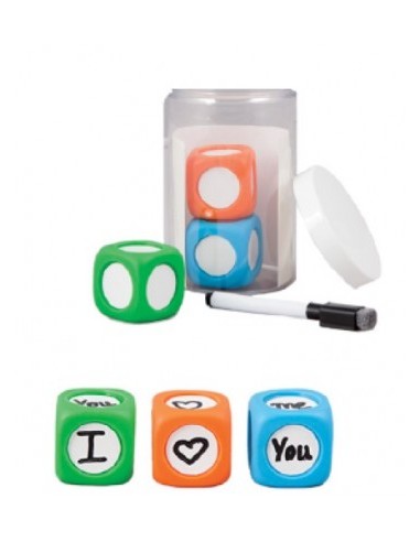 Dados reescribibles - 3 unidades
