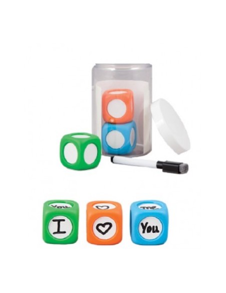Dados reescribibles - 3 unidades