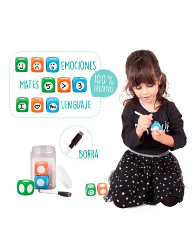 Dados reescribibles - 3 unidades