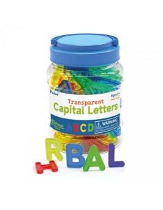 Letras mayúsculas transparentes - 52 unidades