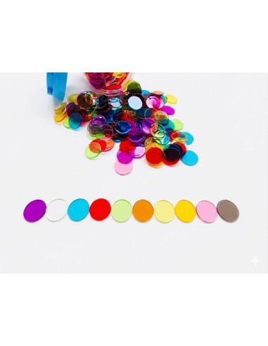 Fichas transparentes 10 colores - 300 piezas
