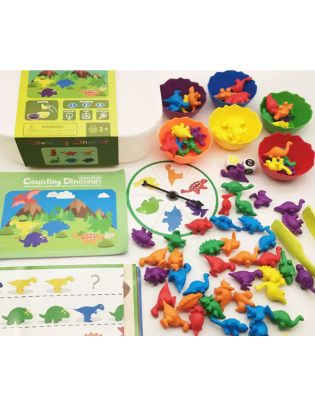 Dinosaurios contar y clasificar - Inglés