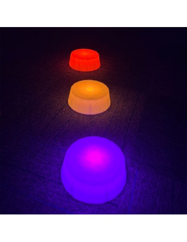 Bases redondas con iluminación LED - 3 piezas