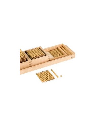 Sistema decimal con perlas - Montessori