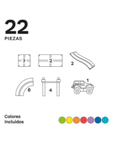 Imanix pista - 22 piezas
