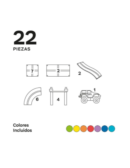 Imanix pista - 22 piezas