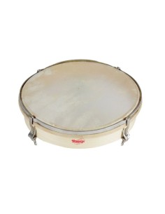 Pandero con parche de piel - 25 cm.