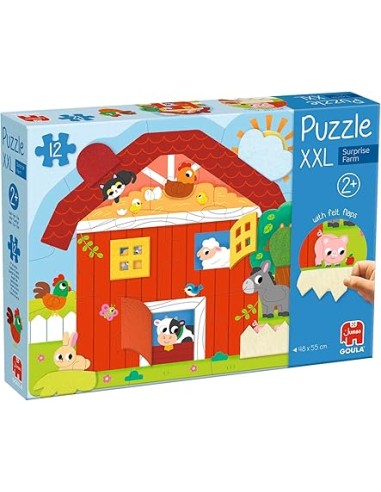 Puzle XXL granja sorpresa - 12 piezas