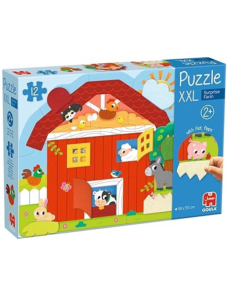 Puzle XXL granja sorpresa - 12 piezas