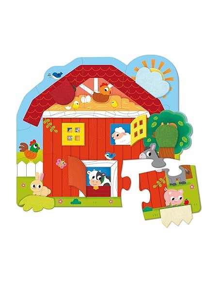 Puzle XXL granja sorpresa - 12 piezas