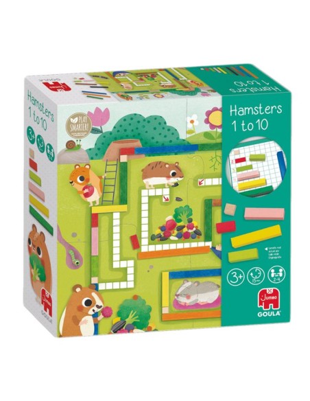 Contar con regletas hamster del 1 al 10