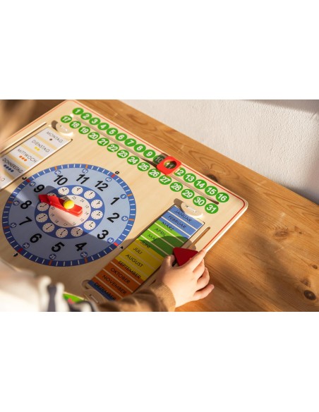 Reloj calendario varios idiomas