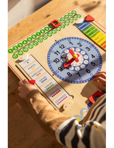 Reloj calendario varios idiomas