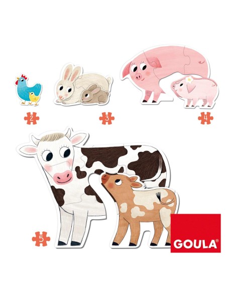 Puzle XXL mamás y bebés - 4 puzles