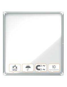 Vitrina exterior aluminio fondo magnético 100 x 97 x 4,5 cm 2