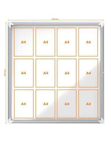 Vitrina exterior aluminio fondo magnético 100 x...