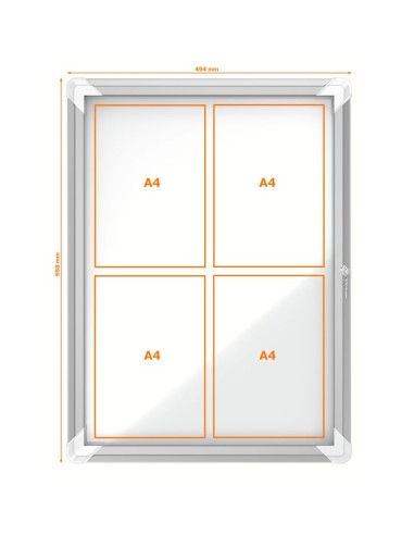 Vitrina exterior aluminio fondo magnético 53,2...
