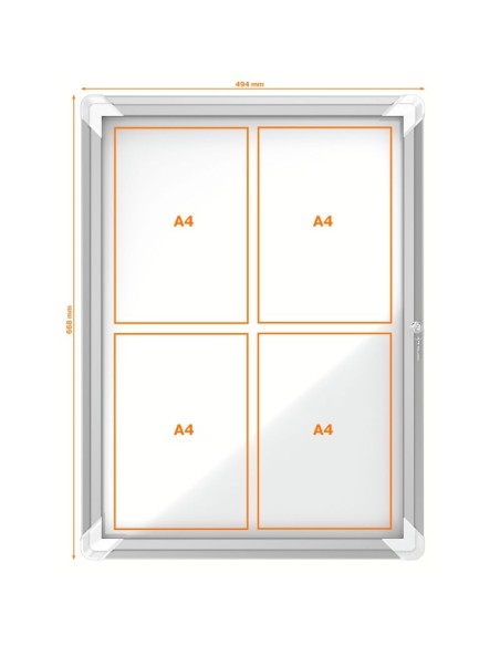 Vitrina exterior aluminio fondo magnético 53,2 x 69,2 x 4,5 cm