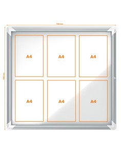 Vitrina exterior aluminio fondo magnético 75,2 X 69,2 X...