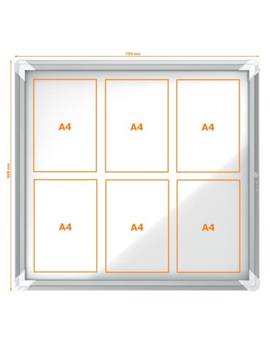 Vitrina exterior aluminio fondo magnético 75,2...