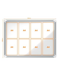 Vitrina exterior aluminio fondo magnético 69,2 x 97,2 x...