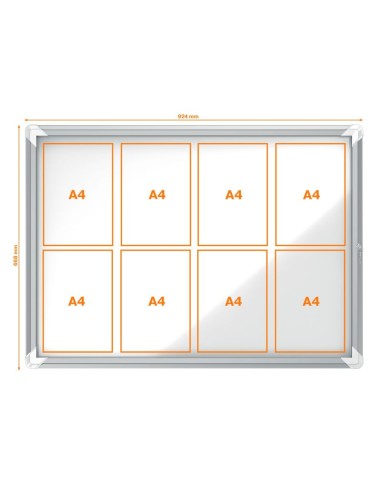 Vitrina exterior aluminio fondo magnético 69,2...