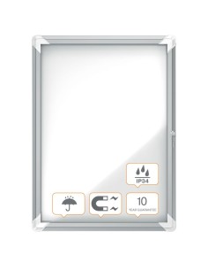 Vitrina exterior aluminio fondo magnético 100 x 75,2 x 4,5cm 2