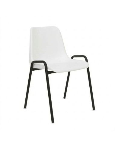Silla carcasa modelo 140 Blanco / Patas Negras...