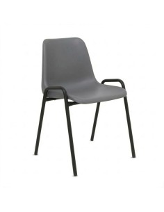 Silla carcasa modelo 140 Gris / Patas Negras - 45 cm.