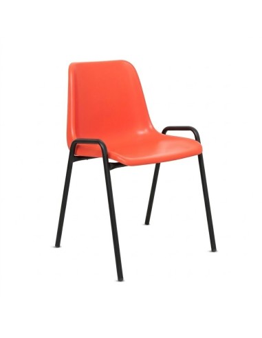 Silla carcasa modelo 140 Naranja / Patas Negras...
