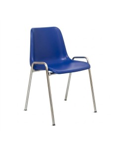 Silla carcasa modelo 140 Azul Ultramar / Patas Gris - 45 cm.