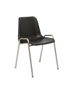 Silla carcasa modelo 140 Negro / Patas Gris - 45 cm.