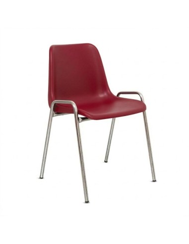 Silla carcasa modelo 140 Rojo / Patas Gris - 45...