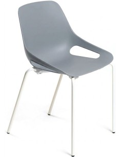 Silla gua C150 Gris / Patas Blancas - 45 cm.