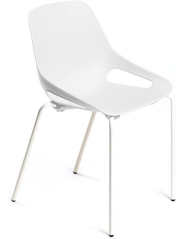 Silla gua C150 Blanca / Patas Blancas - 45 cm.