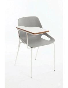 Silla gua C153 Gris / Patas Blancas con pala - 45 cm.