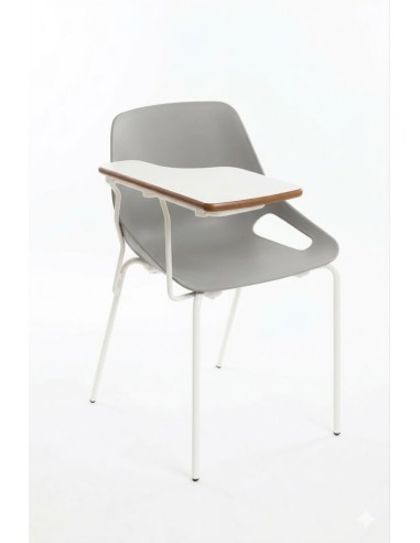 Silla gua C153 Gris / Patas Blancas con pala -...