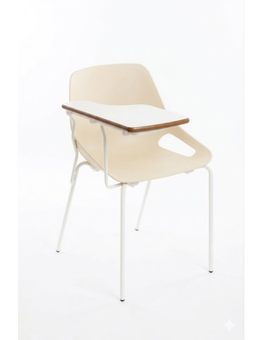 Silla gua C153 Crema / Patas Blancas con pala -...