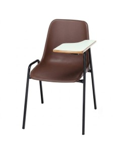 Silla pala zurdo Marrón / Patas negras - 45 cm.
