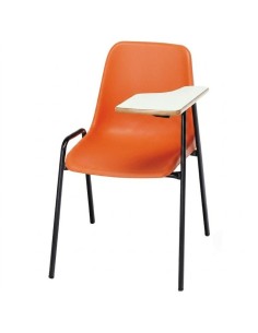 Silla pala zurdo Naranja / Patas negras - 45 cm.