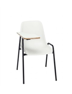 Silla pala diestro Blanco / Patas negras - 45 cm.
