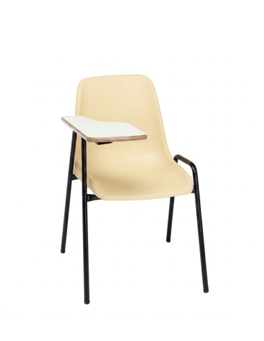 Silla pala diestro Crema / Patas negras - 45 cm.