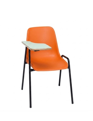 Silla pala diestro Naranja / Patas negras - 45 cm.